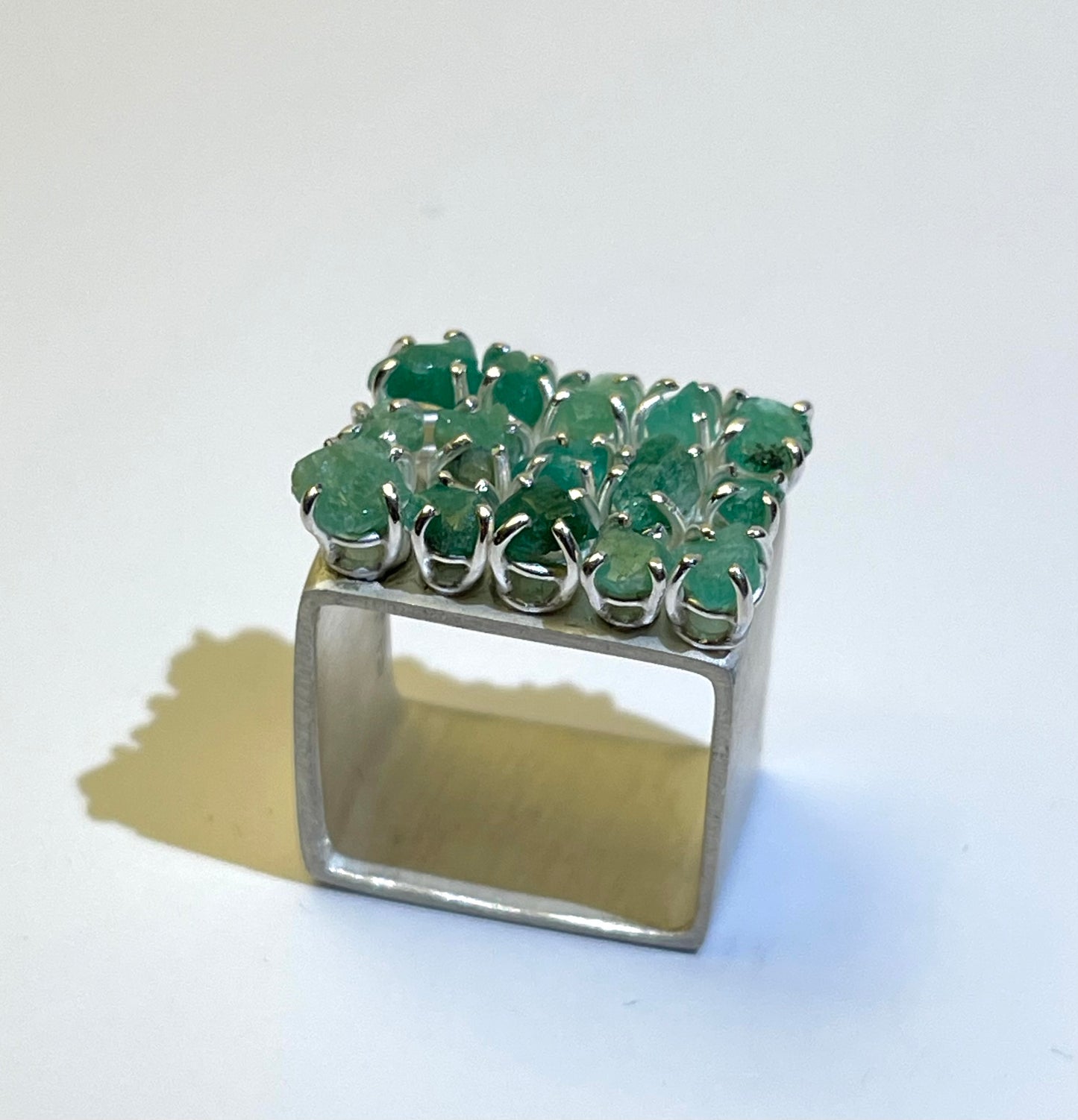 BRISE' Ring Raw Emeralds