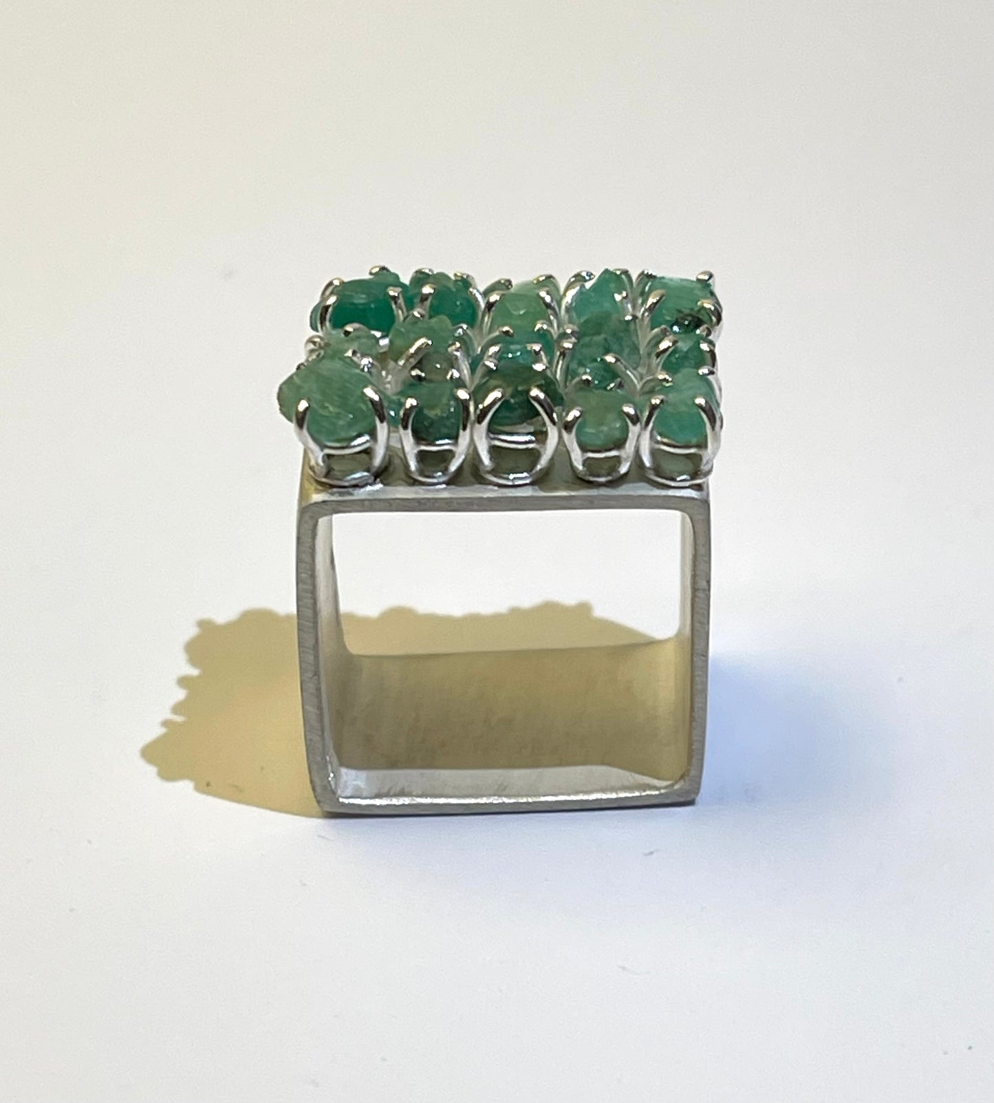 BRISE' Ring Raw Emeralds