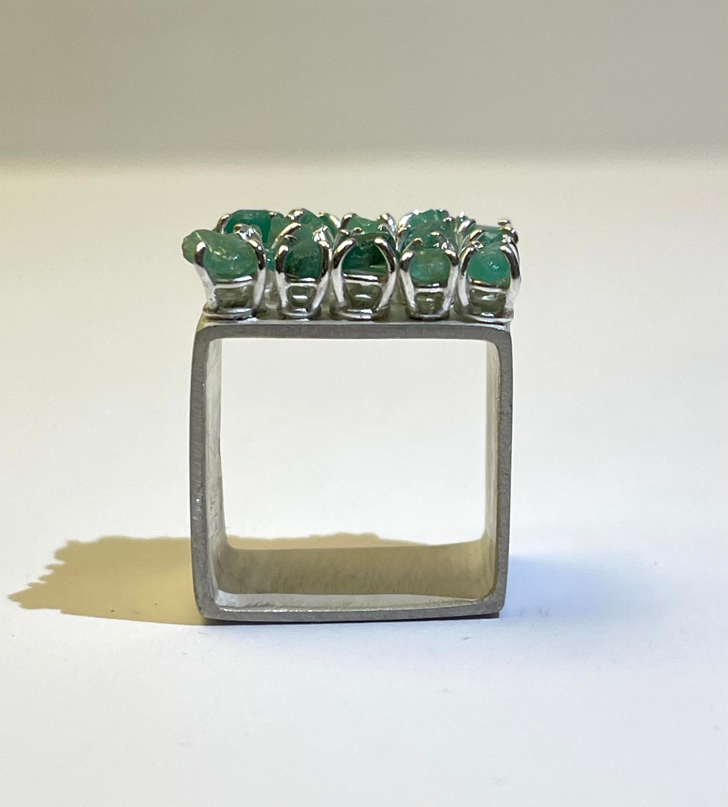 BRISE' Ring Raw Emeralds