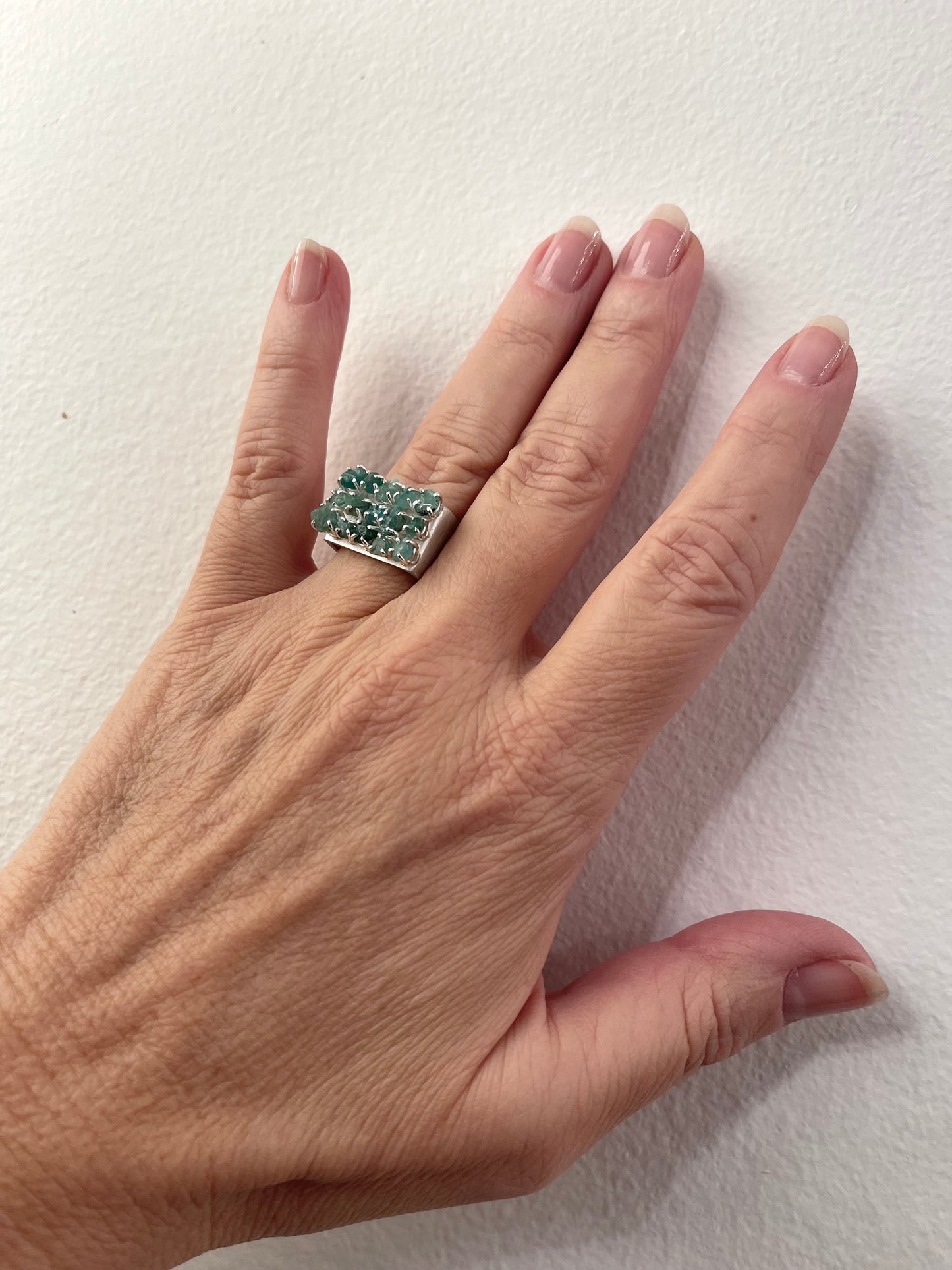 BRISE' Ring Raw Emeralds