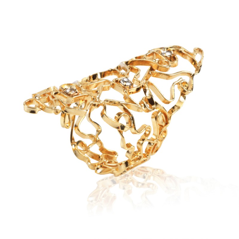 Double spear ring Henna