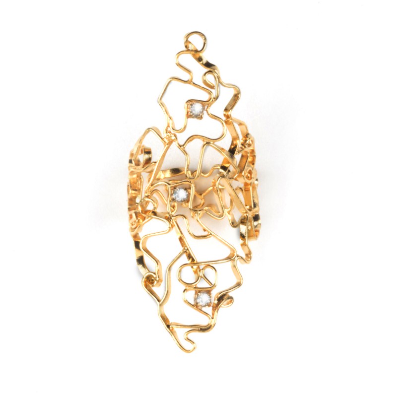 Double spear ring Henna