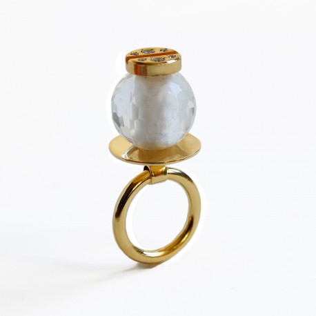 Little Planetary Round Quartz Ring