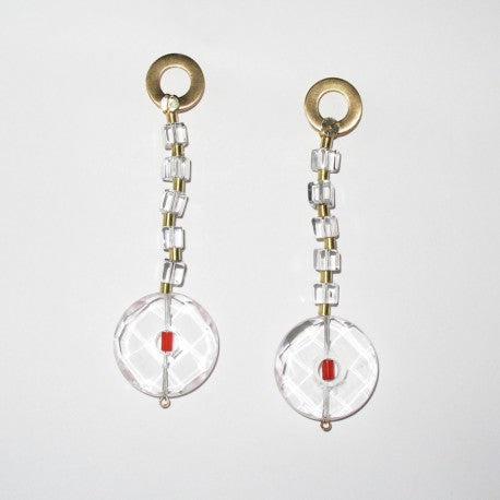 Long Pendulum Earrings Quartz