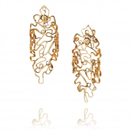 Henna rhombus earrings