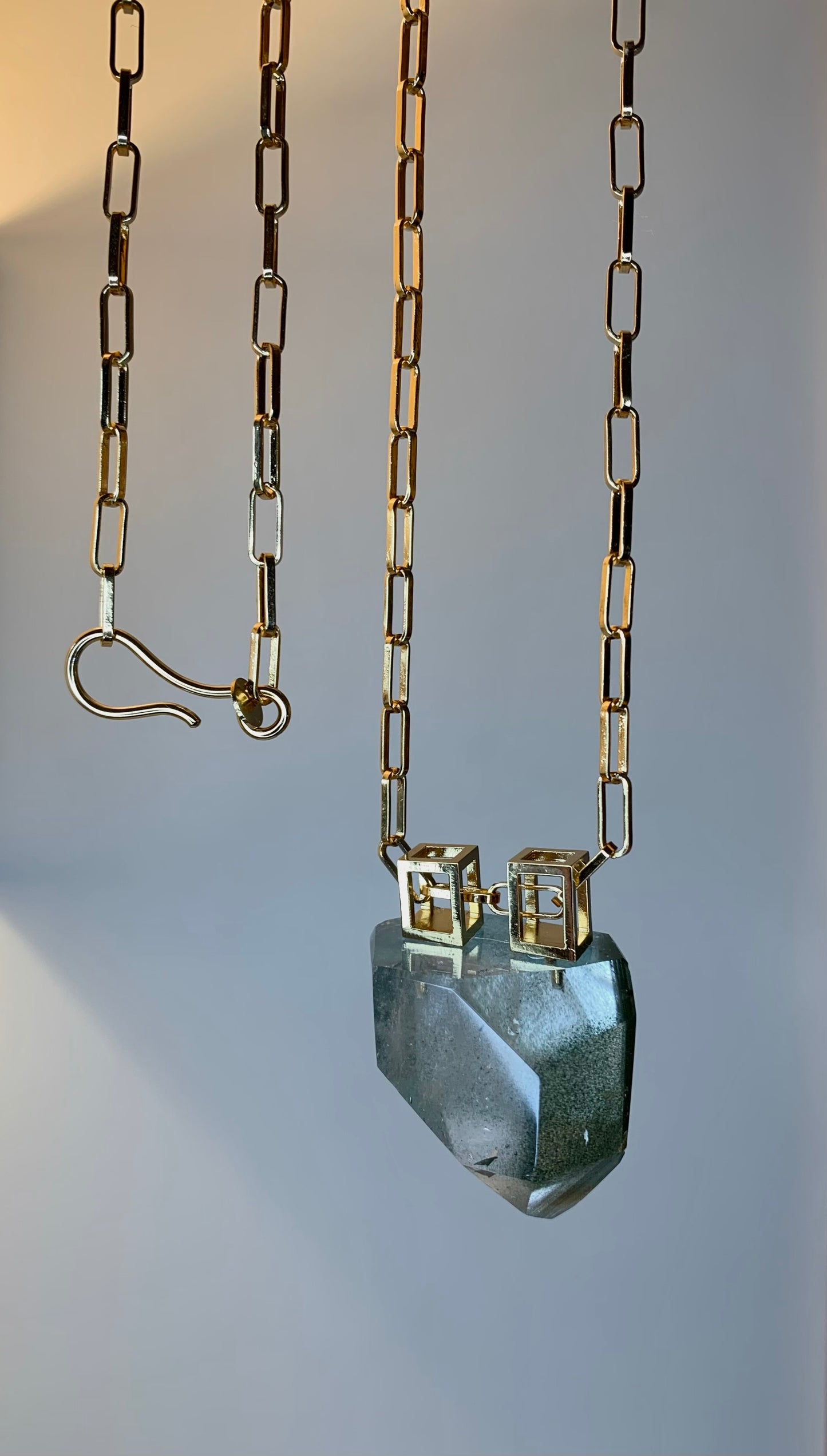 Collana lunga “Lilium” quarzo verde