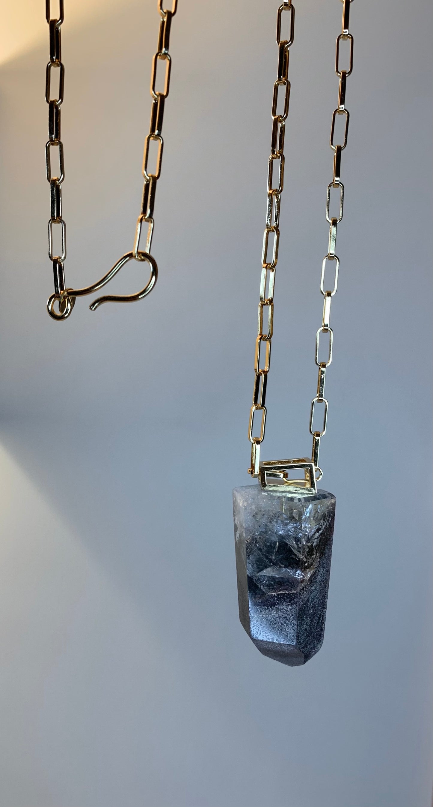 Collana lunga “Lilium” quarzo muschiato