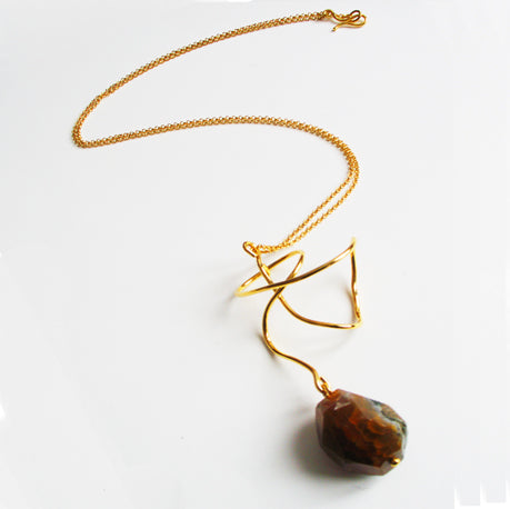 Agate Knot Necklace 07-008-A