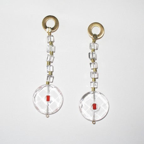 Long Pendulum Earrings Quartz