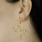 Henna flower earrings